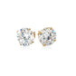 14k Yellow Gold 8.0mm Round CZ Stud Earrings