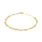 14k Yellow Gold 7 inch Mirrored Heart Chain Bracelet (5.00 mm)