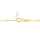 14k Yellow Gold Bracelet with Beads and Enameled Heart