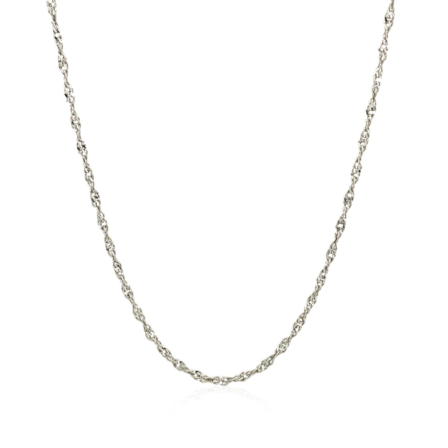 Sterling Silver 1.6mm Singapore Style Chain (1.50 mm)