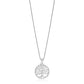 Sterling Silver Round Spiral Motif Tree of Life Necklace