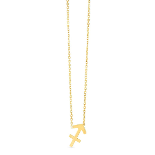 14K Yellow Gold Sagittarius Necklace