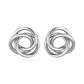 Polished Open Love Knot Earrings in Sterling Silver