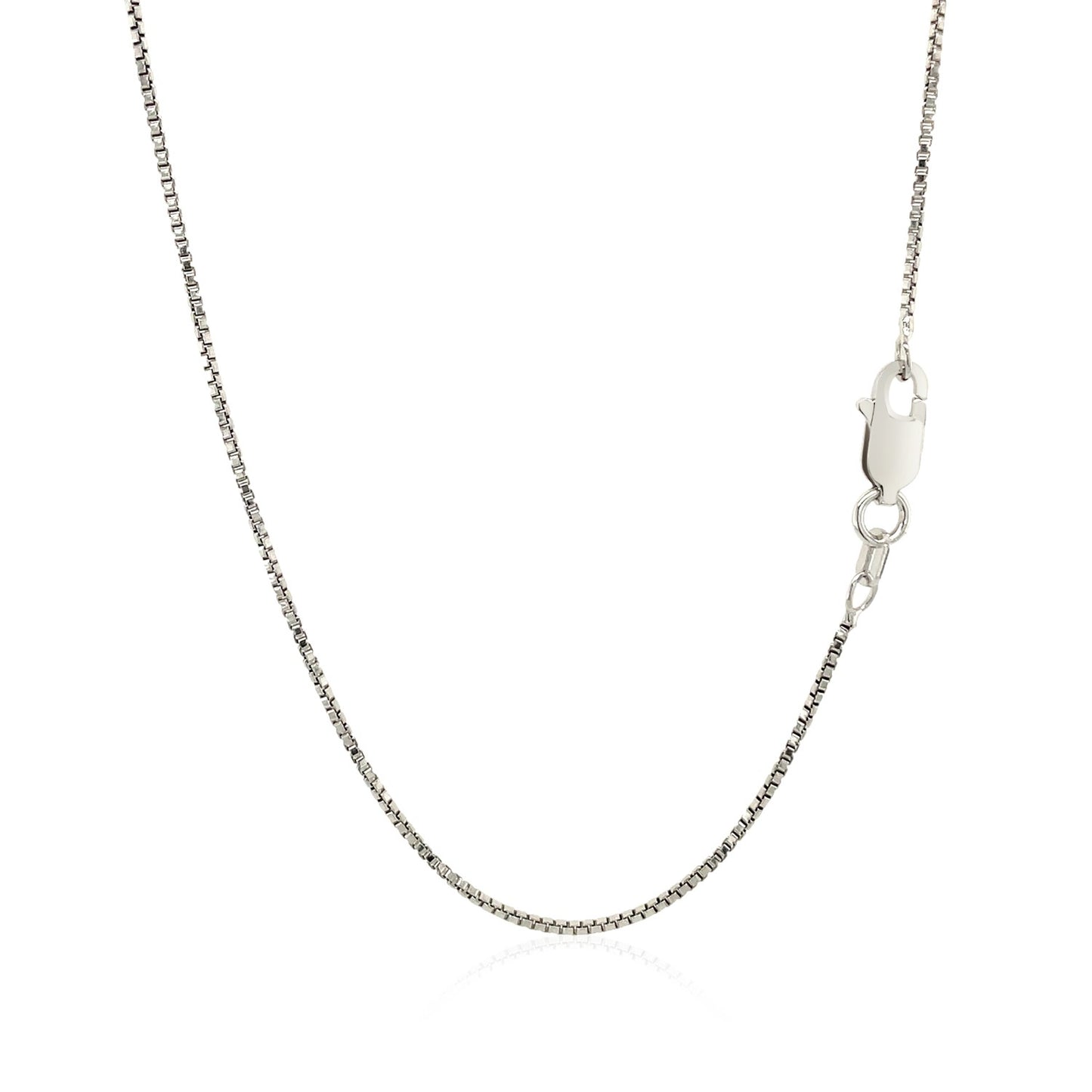 Sterling Silver Rhodium Plated Box Chain (1.10 mm)