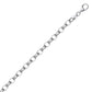 Sterling Silver Polished Charm Bracelet with Rhodium Plating (5.10 mm)