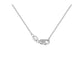 Double Infinity Diamond Pendant in 14k White Gold