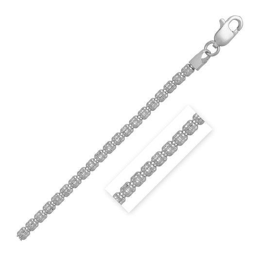 Ice Barrel Chain in 14k White Gold (2.70 mm)