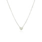 14k White Gold Polished Mini Heart Necklace