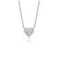 Diamond Heart Design Pendant in 14k White Gold