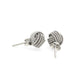 Sterling Silver Textured Love Knot Stud Style Earrings(9mm)