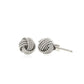 Sterling Silver Textured Love Knot Stud Style Earrings(9mm)