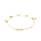 14k Yellow Gold 7 inch Bracelet with Polished Charms