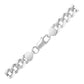 Rhodium Plated Sterling Silver Curb Style Bracelet (8.40 mm)