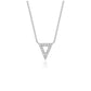 Diamond Inverted Triangle Pendant in 14k White Gold