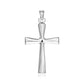 Sterling Silver Domed Rounded Cross Pendant