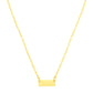 14k Yellow Gold Polished Mini Bar Necklace