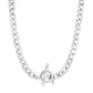 Sterling Silver Polished Wide Link Toggle Necklace