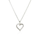 Sterling Silver Twisted Open Heart Diamond Accented Pendant (.04 cttw)