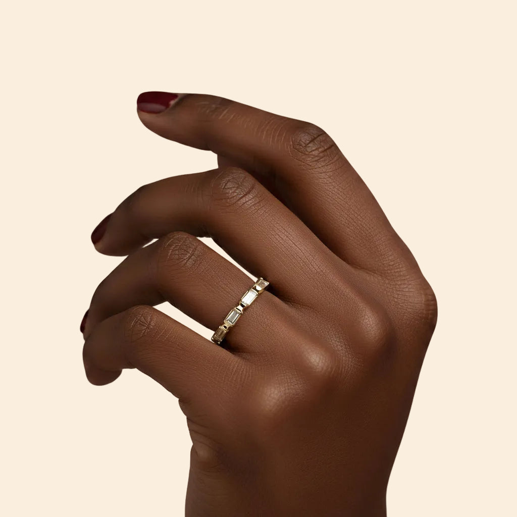 Infinity Baguette Ring