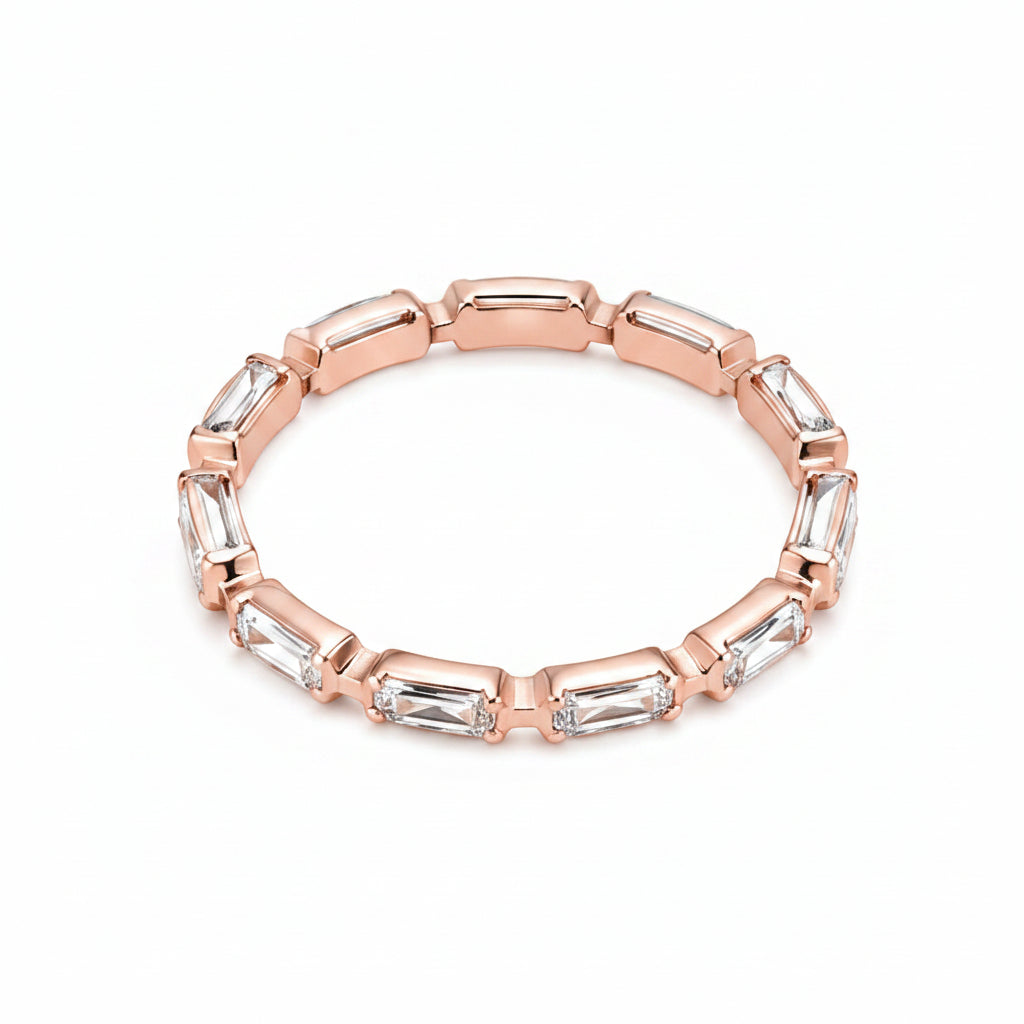 Infinity Baguette Ring
