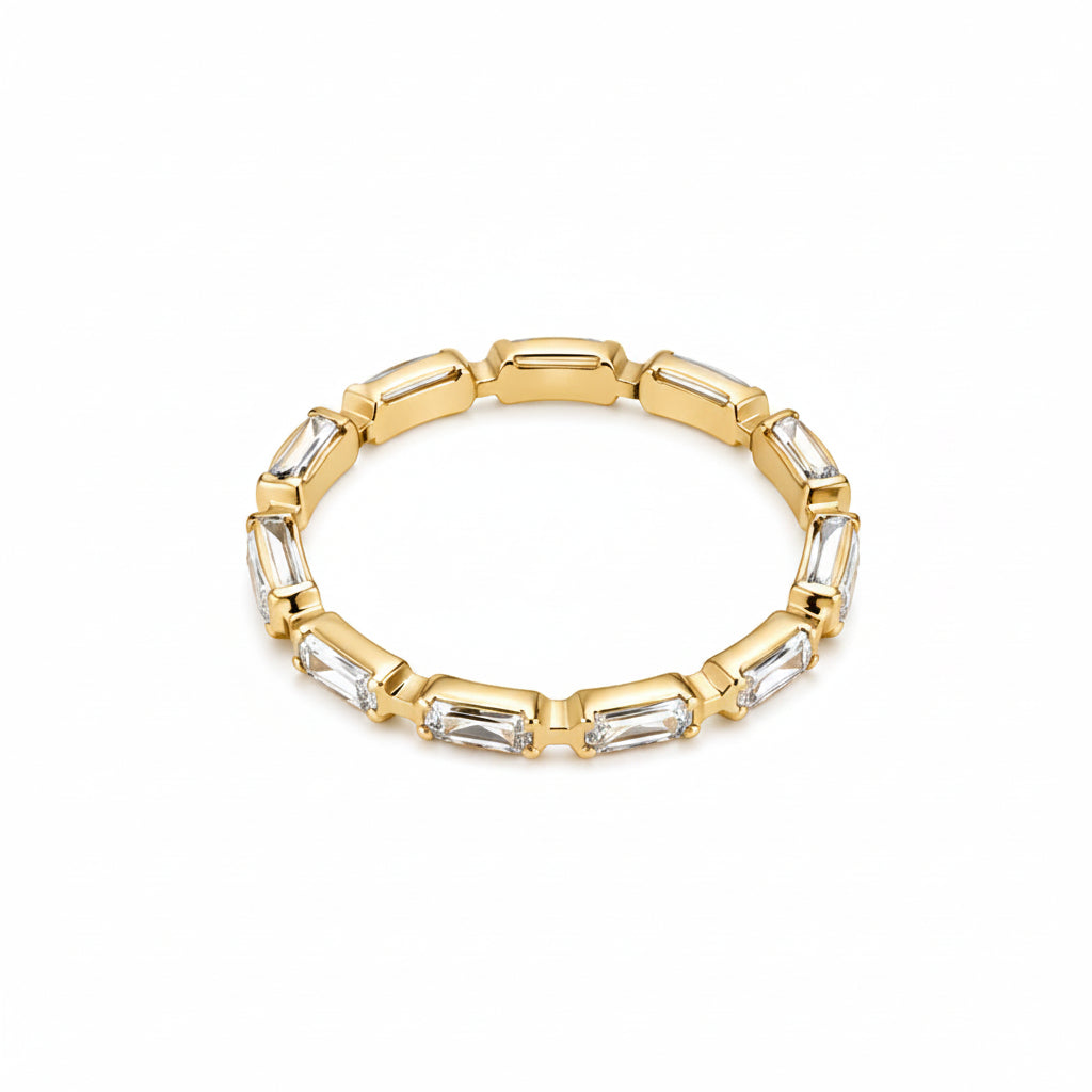 Infinity Baguette Ring