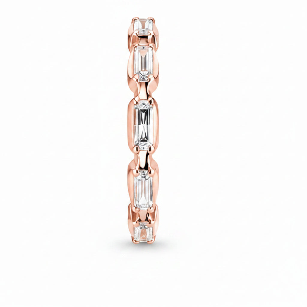 Infinity Baguette Ring