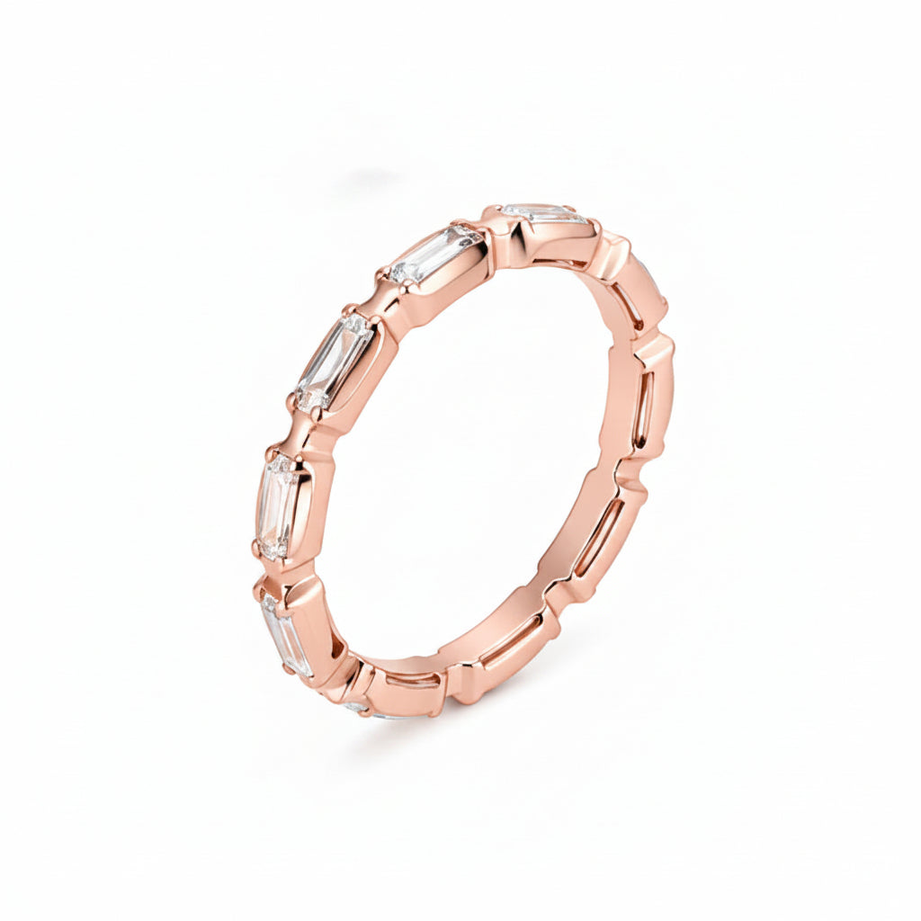 Infinity Baguette Ring