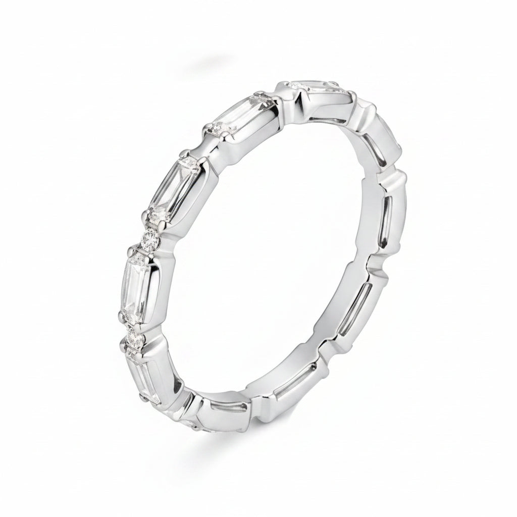 Infinity Baguette Ring