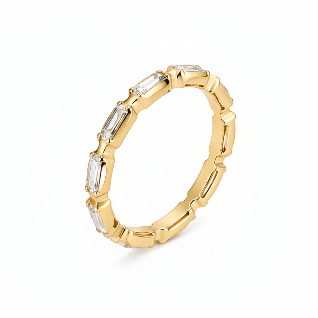 Infinity Baguette Ring