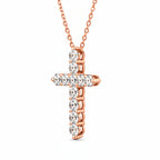 Diamond QT Cross Necklace